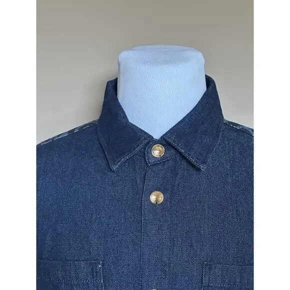 Versace Medusa Blouson Denim Stone Wash Jacket Blue 42 US (52) 1016845 NWT $1500